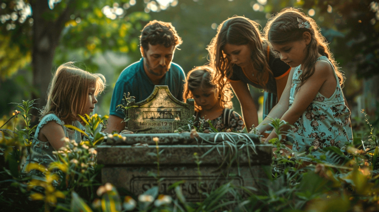 Familie trauert um ihren toten Hund.